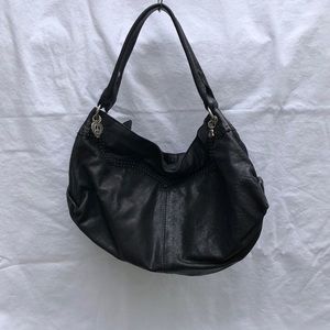 Lucky Brand black leather shoulder purse bag